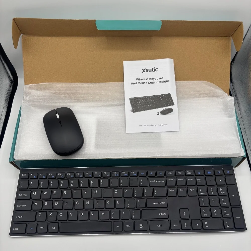 Xsutic KM007 Wireless Keyboard and Mouse Combo